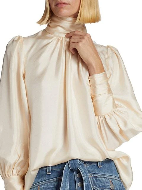 Celestial Gathered Silk Blouse 商品