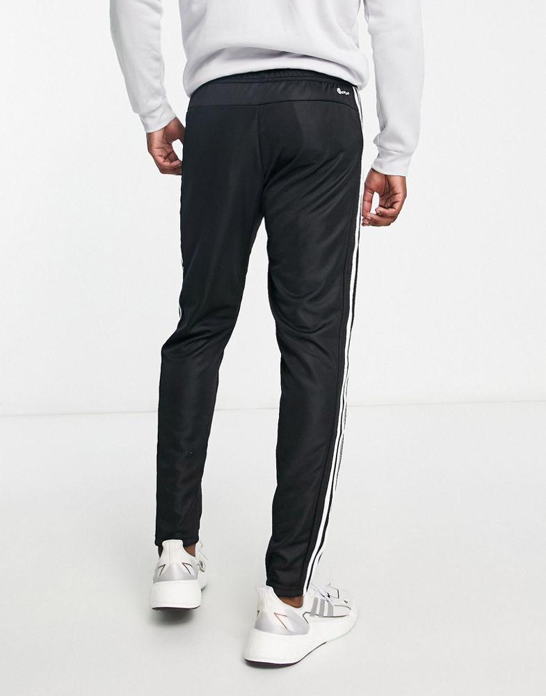 adidas Training Train Essentials 3 stripe joggers in black商品第2张图片规格展示