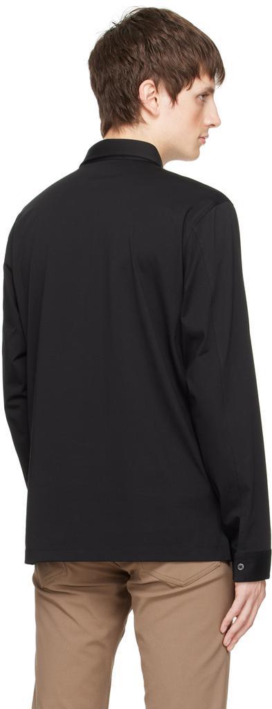 商品Theory|Black Ronan Long Sleeve Polo,价格¥750,第5张图片详细描述