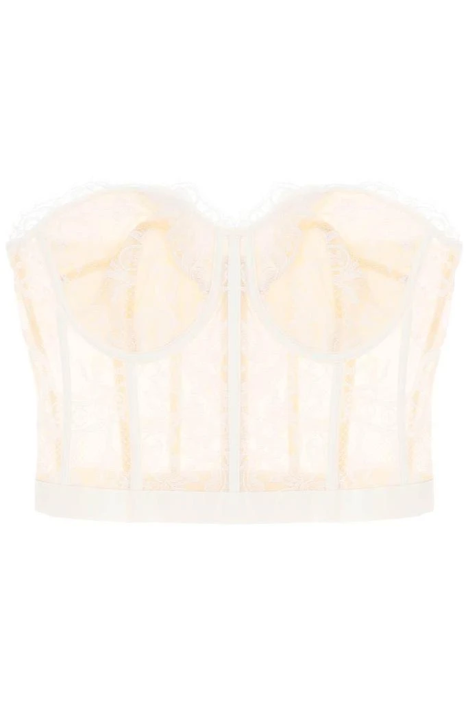 商品Alexander McQueen|Cropped bustier top in lace,价格¥6321,第1张图片