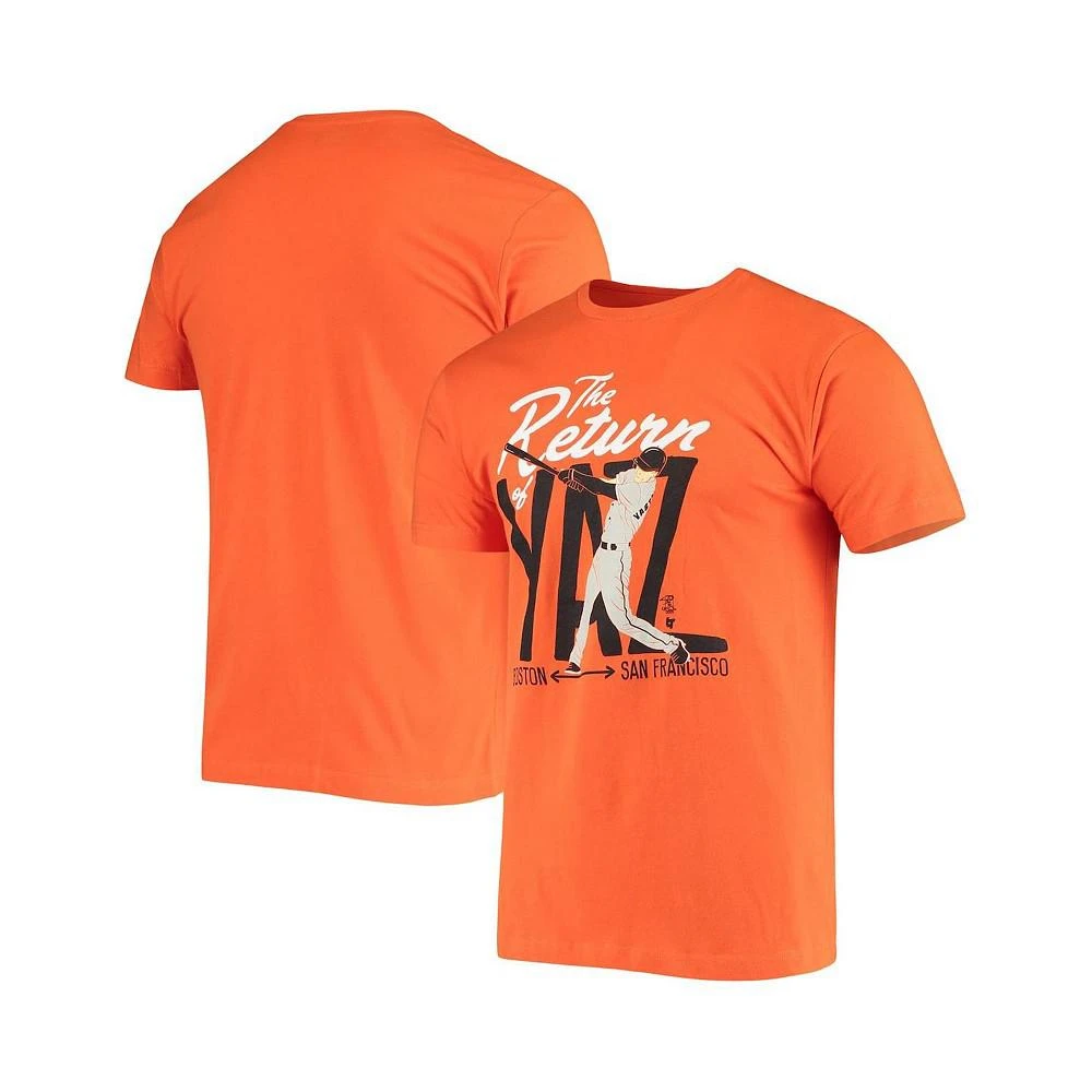商品BreakingT|Men's Mike Yastrzemski Orange San Francisco Giants Return of Yaz T-shirt,价格¥301,第1张图片