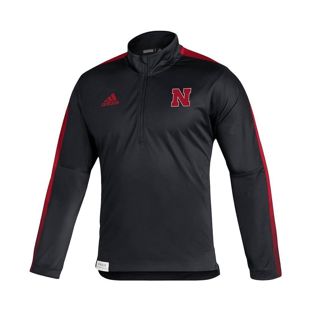商品Adidas|Men's Black Nebraska Huskers 2021 Sideline Quarter-Zip Jacket,价格¥555,第5张图片详细描述