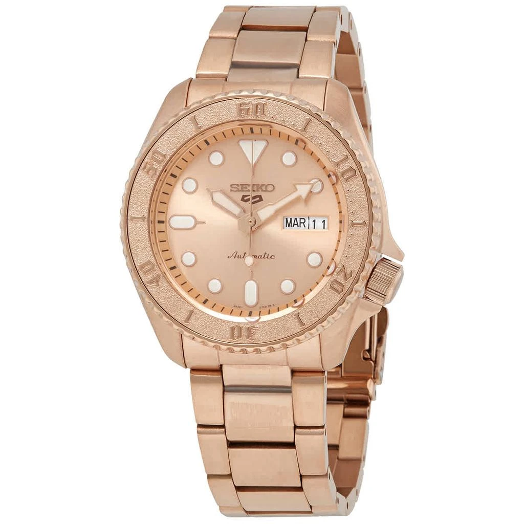 商品Seiko|5 Sports Automatic Rose Gold Dial Men's Watch SRPE72,价格¥1533,第1张图片