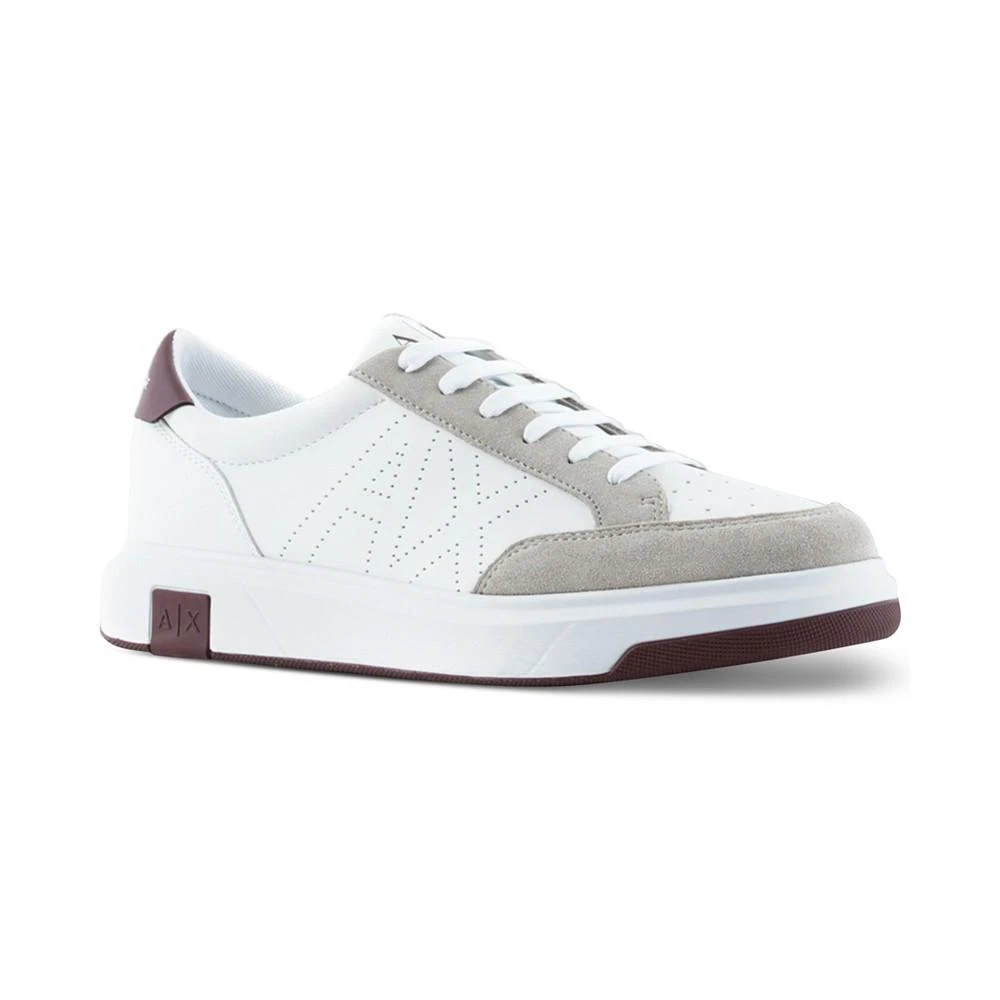 商品Armani Exchange|Men's Suede Logo Detail Sneakers,价格¥1496,第1张图片