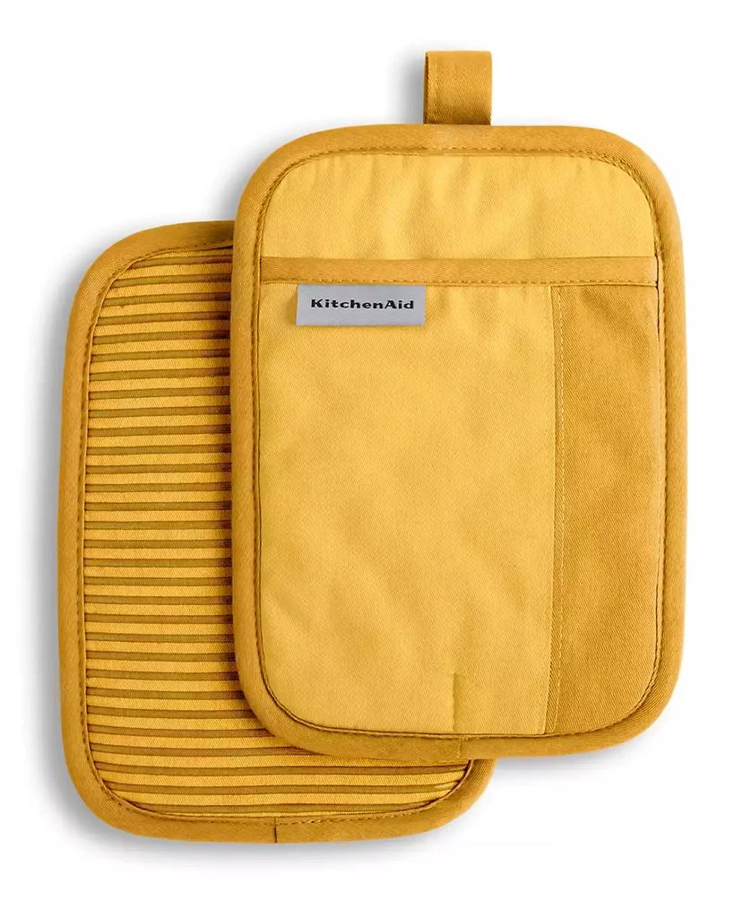 商品KitchenAid|Beacon Two-Tone Pot Holder 2-Pack Set, 7" x 10",价格¥285,第1张图片