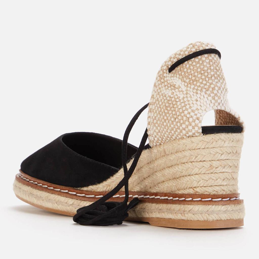 Castañer Women's Cuca 6 Suede Wedged Espadrilles - Negro商品第2张图片规格展示