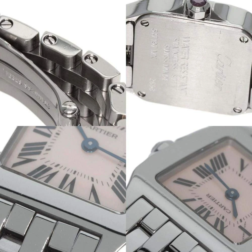 Cartier Pink Stainless Steel Santos Demoiselle W25075Z5 Quartz Women's Wristwatch 20mm 商品