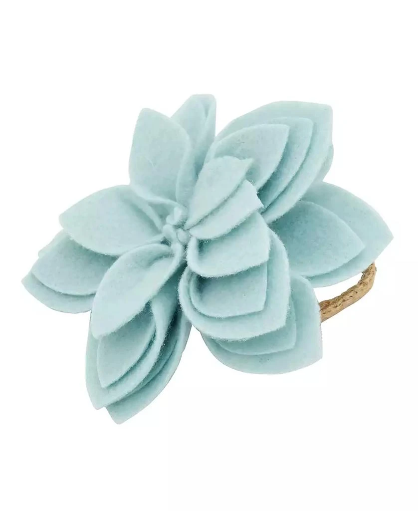 商品Saro Lifestyle|Felt Blossom Napkin Ring Set of 4,Set,价格¥142,第1张图片