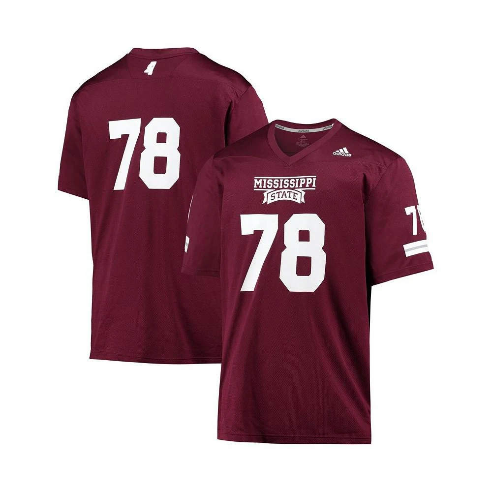 商品Adidas|Men's #78 Maroon Mississippi State Bulldogs Team Premier Football Jersey,价格¥950,第2张图片详细描述