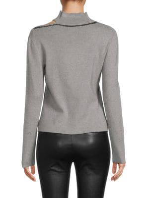 商品Calvin Klein|Cutout Mockneck Sweater,价格¥366,第4张图片详细描述
