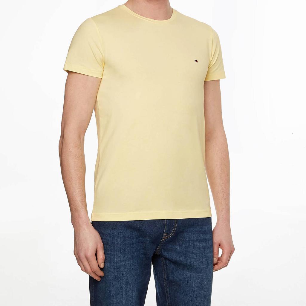 商品Tommy Hilfiger|Tommy Hilfiger Men's Stretch Slim Fit T-Shirt - Yellow,价格¥214,第1张图片