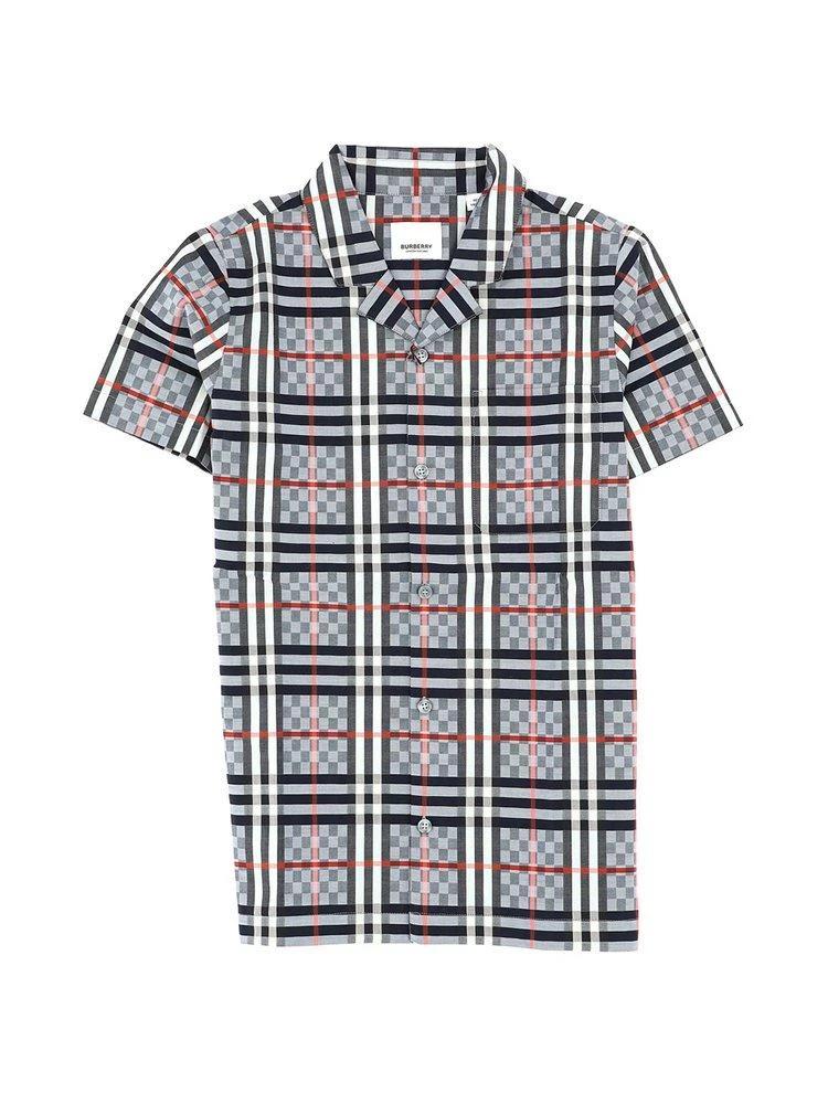 商品Burberry|Burberry Kids Checked Short-Sleeved Shirt,价格¥689,第1张图片