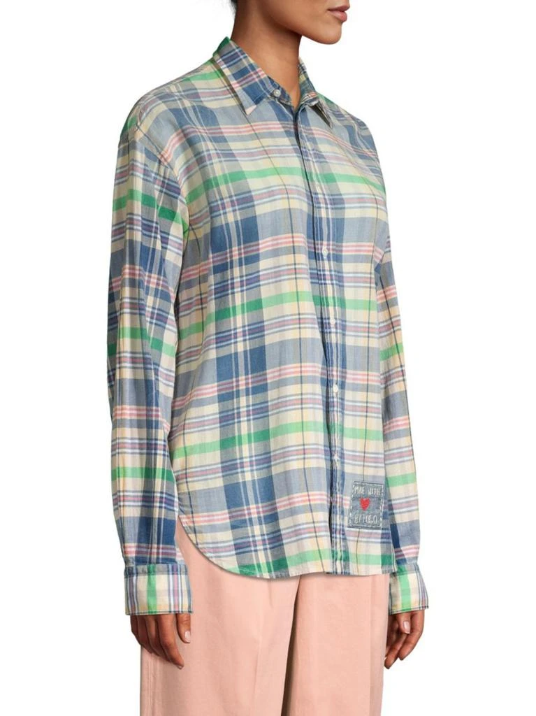 商品Ralph Lauren|Ellen Cotton Madras Plaid Shirt,价格¥441,第3张图片详细描述