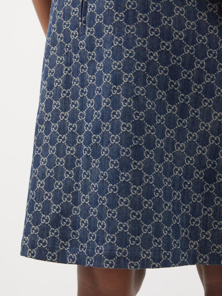 商品Gucci|GG-jacquard denim midi skirt,价格¥6852,第6张图片详细描述