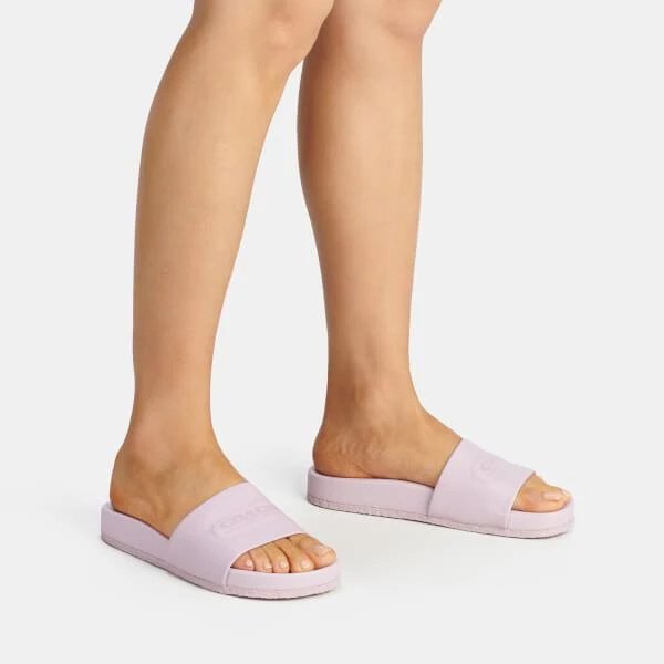 商品Coach|Coach Women's Alexis Leather Slide Sandals - Violet,价格¥388,第1张图片详细描述
