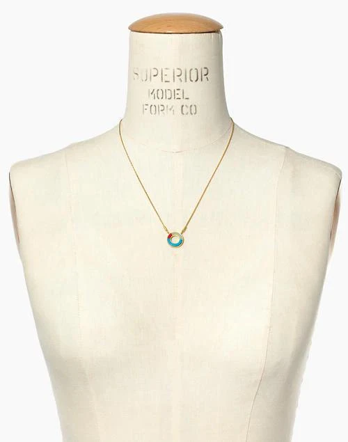 商品Madewell|Desert Sunset Circle Pendant Necklace,价格¥196,第3张图片详细描述