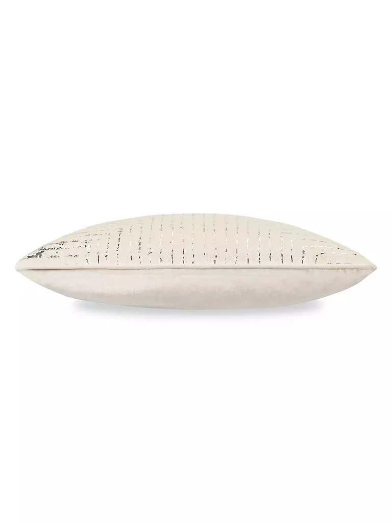 商品Callisto Home|Fes Ivory Metallic Foil Velvet Down Pillow,价格¥1106,第2张图片详细描述