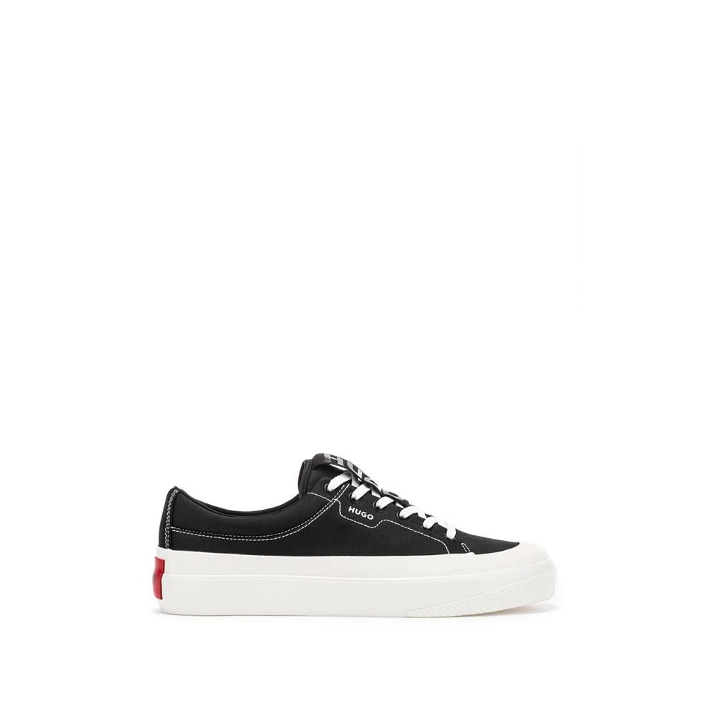 商品Hugo Boss|Men's Rubber-Bumper Lace Up Sneakers with Red Logo Label,价格¥899,第4张图片详细描述