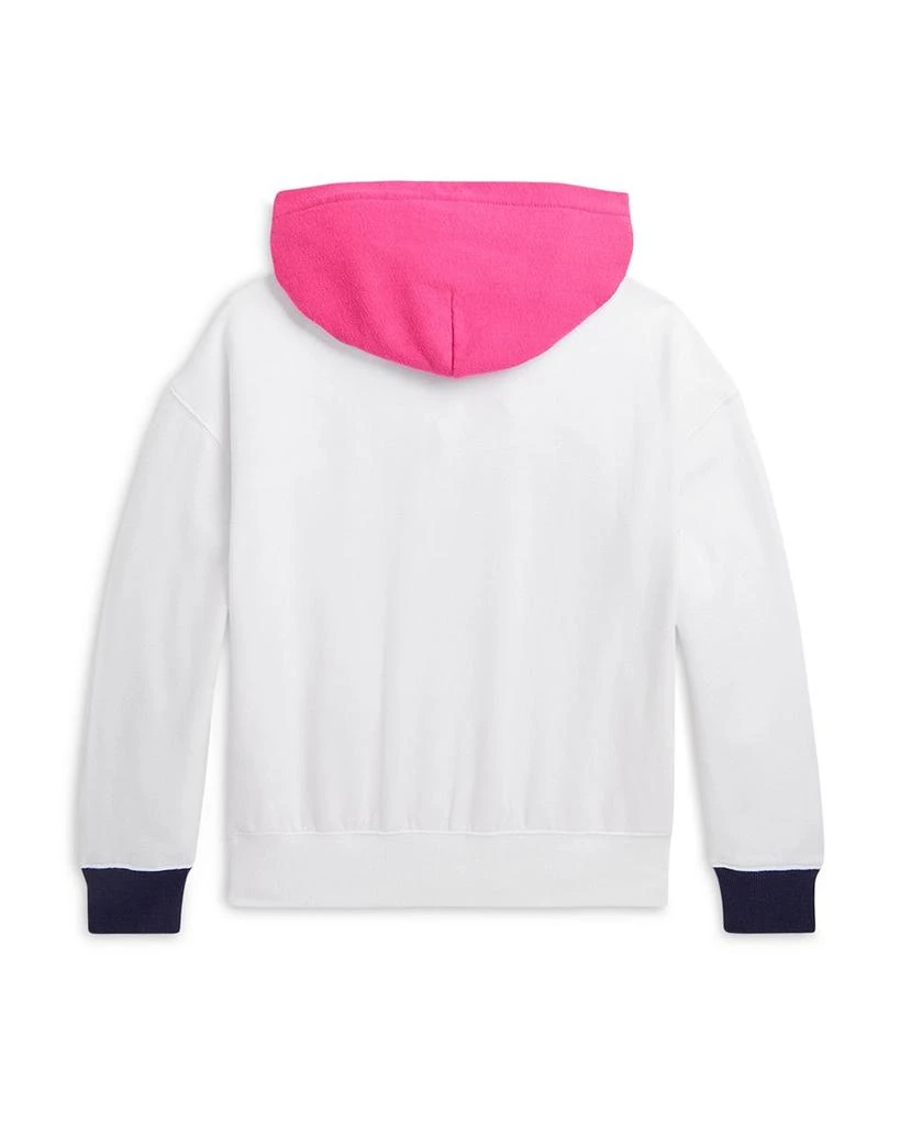 商品Ralph Lauren|Girls' Polo Bear Fleece Hoodie - Little Kid, Big Kid,价格¥254,第3张图片详细描述