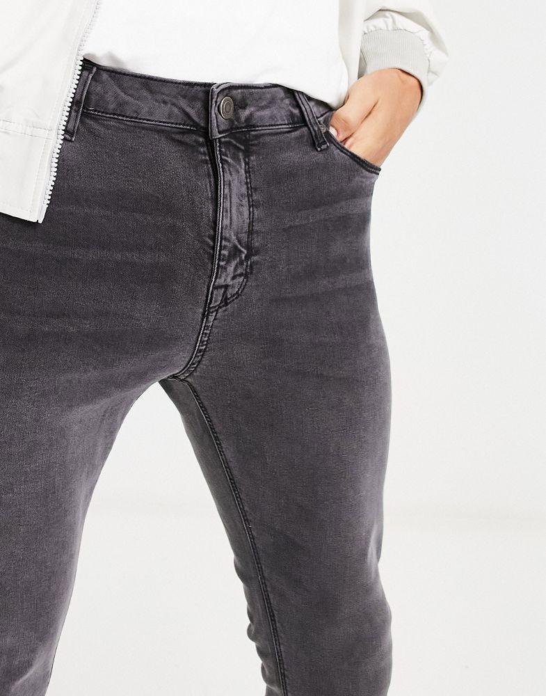 ASOS DESIGN spray on jeans with power stretch in washed black商品第3张图片规格展示