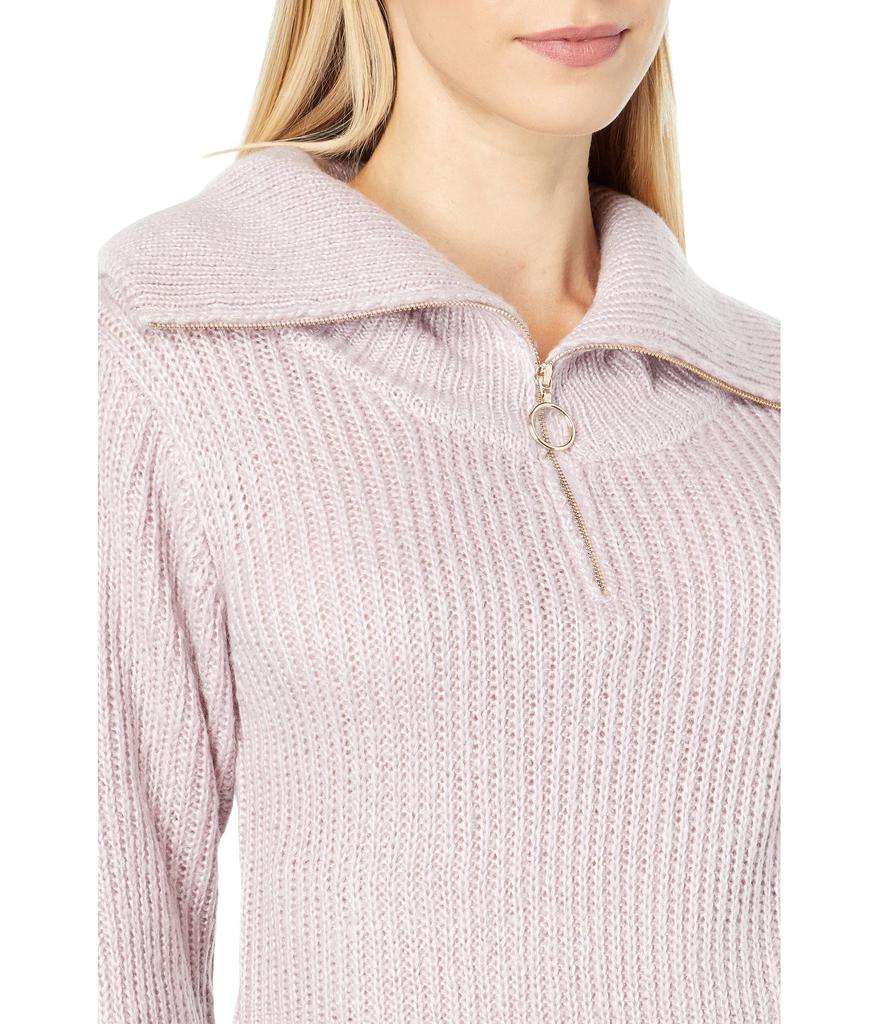 Zip-Up Twofer Sweater Top U1UX5S15商品第3张图片规格展示