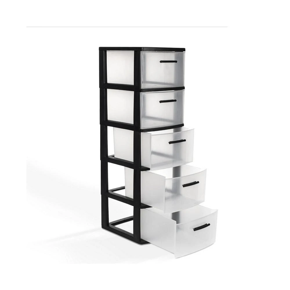 商品MQ|Eclypse 5-Drawer Storage Unit with Clear Drawers, Pack of 2,价格¥901,第2张图片详细描述