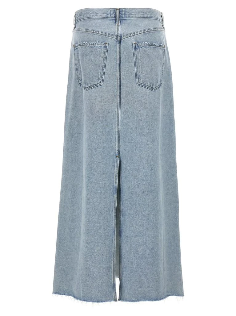 商品AGOLDE|AGOLDE Mid-Rise Frayed Edge Denim Skirt,价格¥1327,第2张图片详细描述