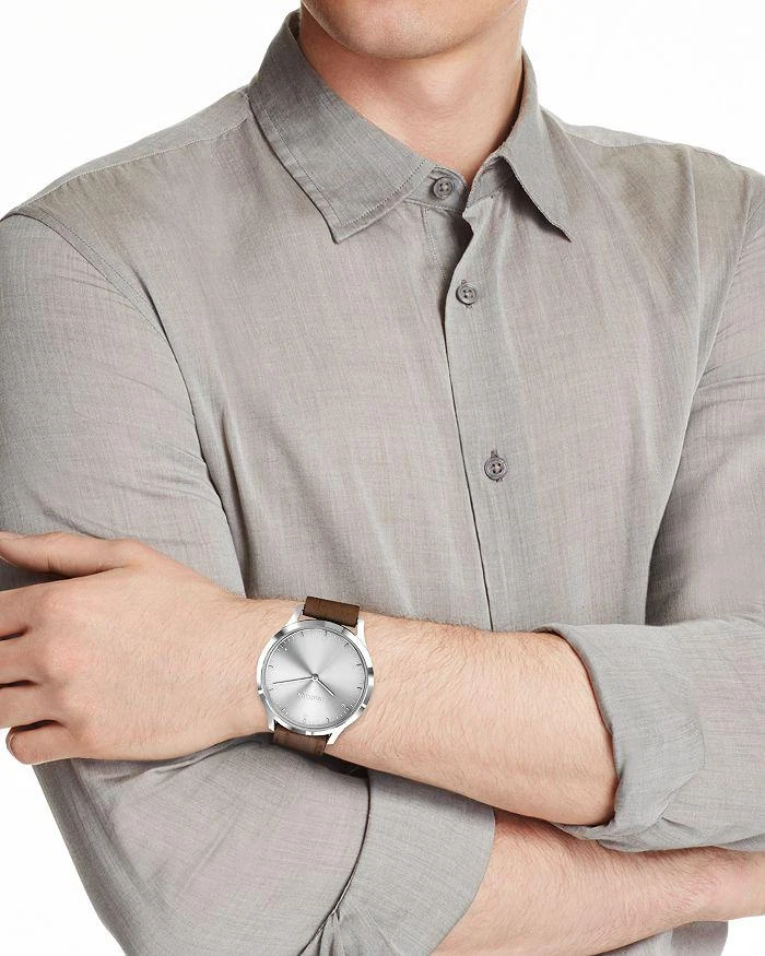 Vivomove HR Brown Alligator-Embossed Leather Strap Touchscreen Hybrid Smartwatch, 43mm 商品