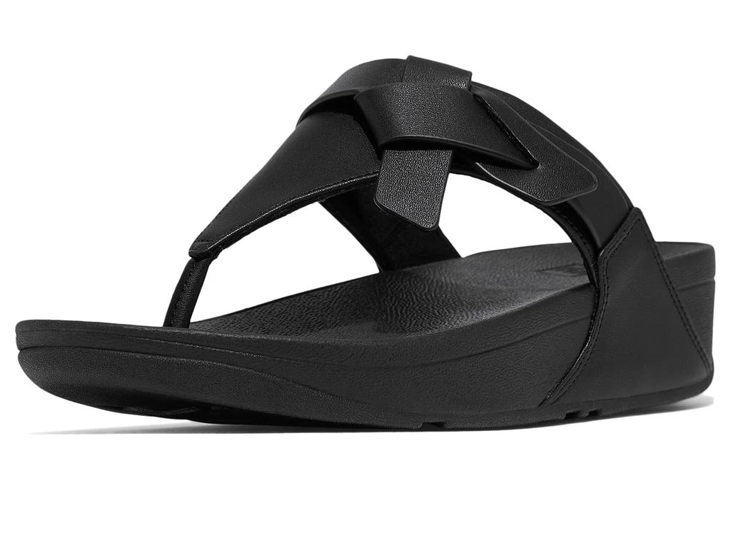 商品FitFlop|Lulu Folded-Knot Leather Toe-Post Sandals,价格¥501,第1张图片