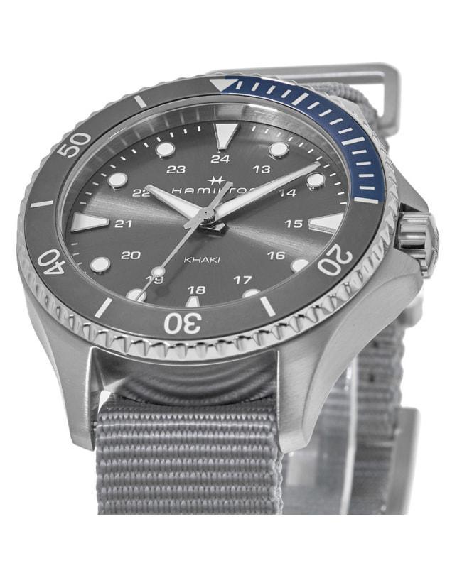 商品Hamilton|Hamilton Grey Dial Textile Strap Men's Watch H82211981,价格¥2651,第4张图片详细描述