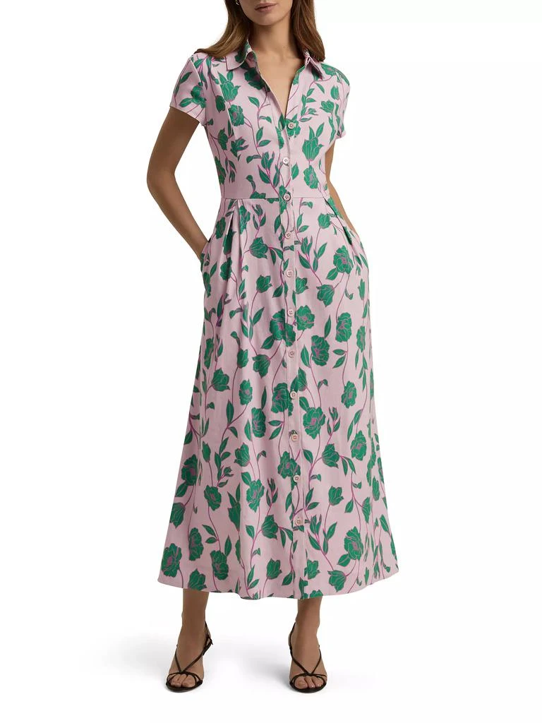 商品Favorite Daughter|Sunday Best Floral Linen-Blend Maxi Shirtdress,价格¥2447,第2张图片详细描述