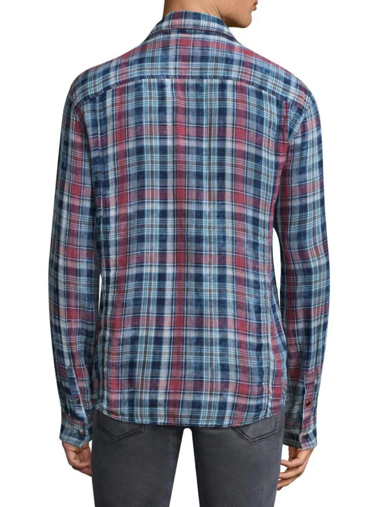 商品John Varvatos|Plaid Snap Cotton Button-Down Shirt,价格¥378,第2张图片详细描述