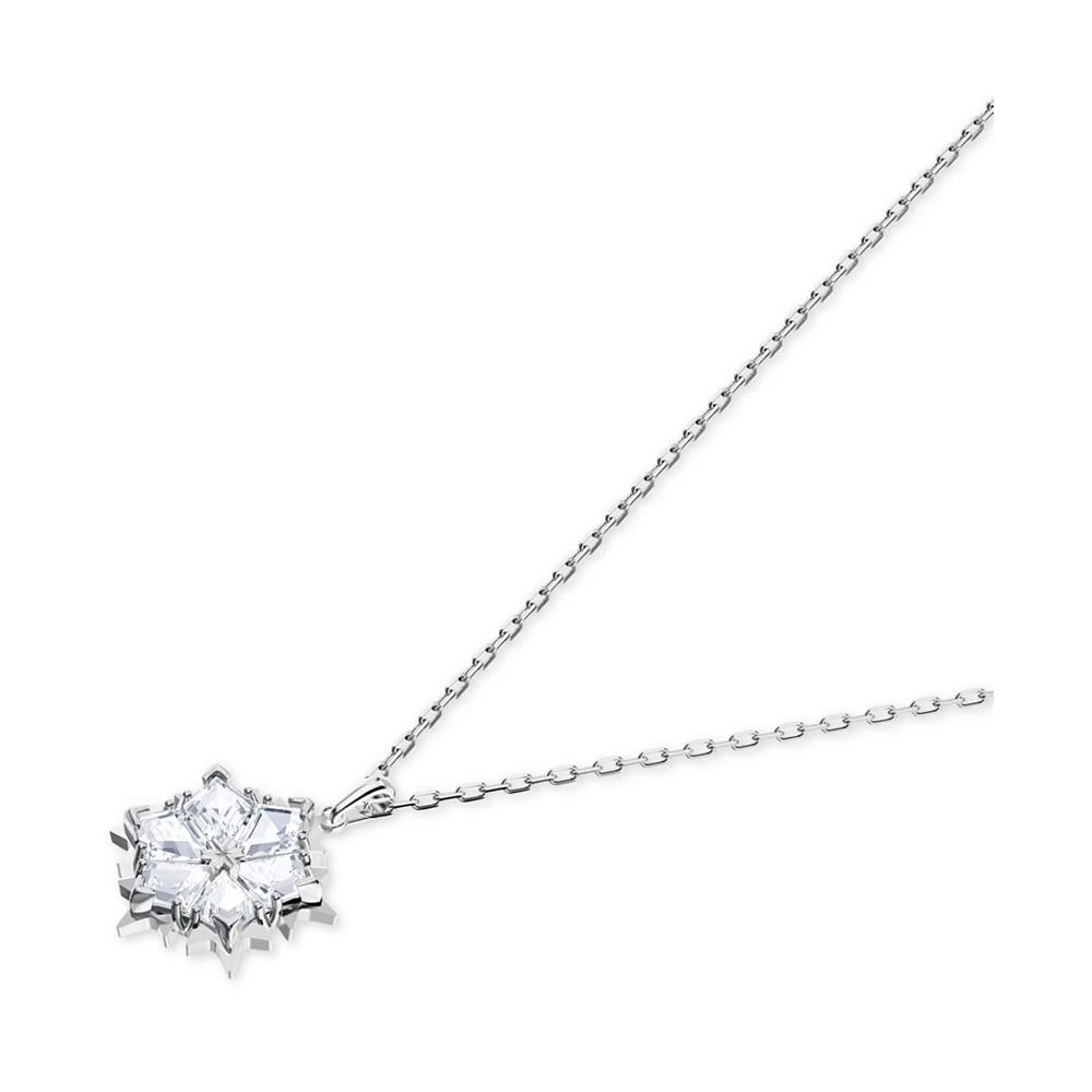 商品Swarovski|Silver-Tone Crystal Snowflake Pendant Necklace, 14-7/8" + 2" extender,价格¥736,第3张图片详细描述