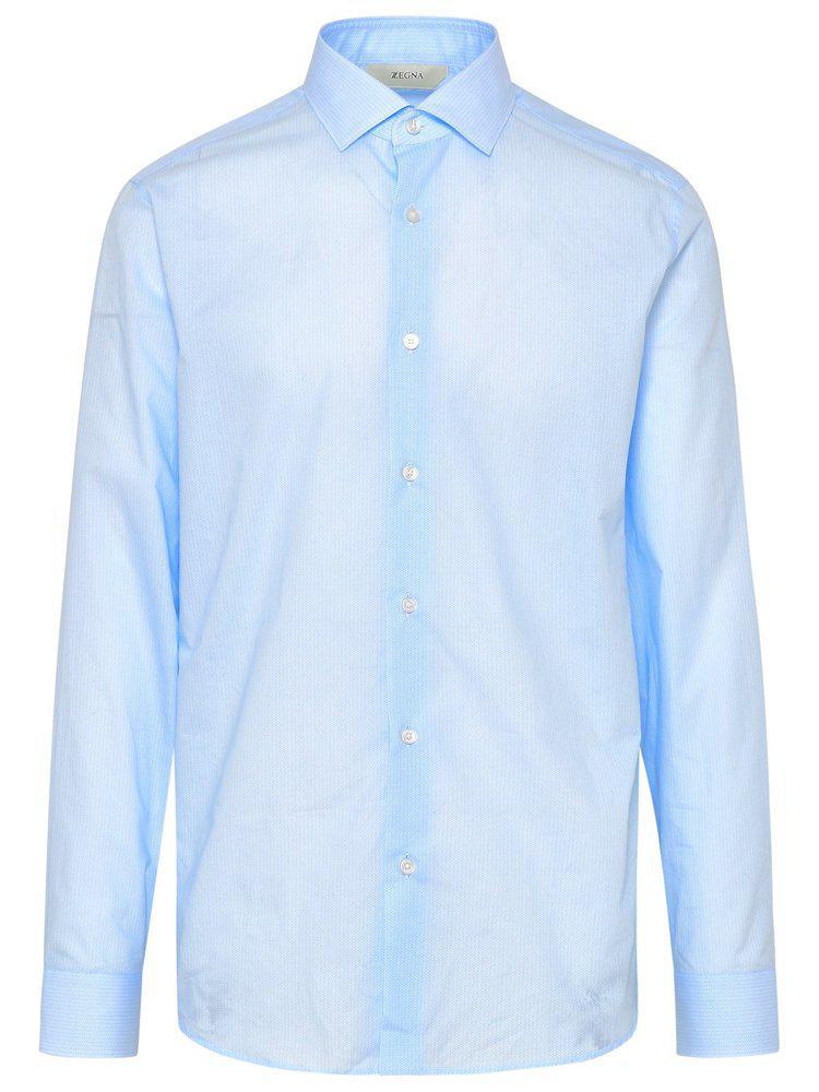 商品Zegna|Z Zegna Buttoned Long-Sleeved Shirt,价格¥1192,第1张图片
