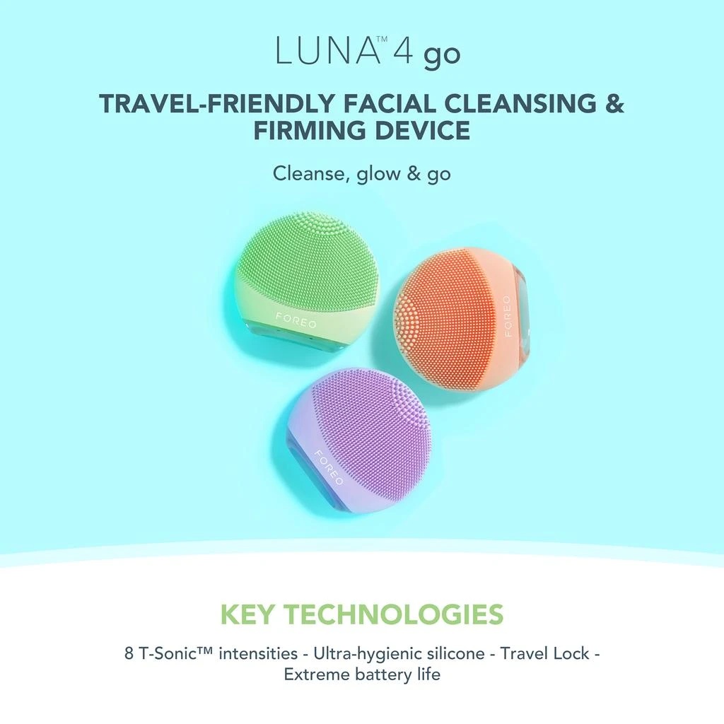 商品Foreo|FOREO LUNA 4 GO 2-Zone Facial Cleansing and Firming Device for All Skin Types,价格¥492,第2张图片详细描述