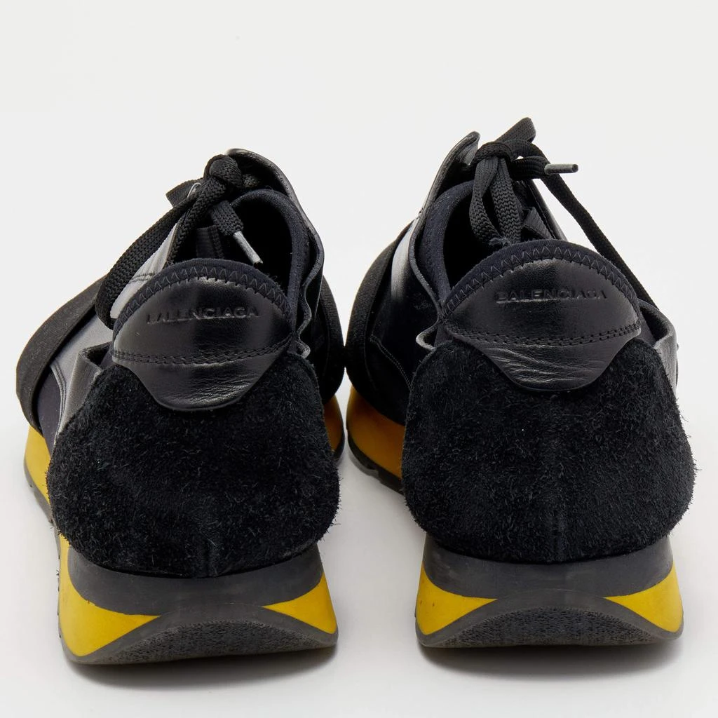 商品[二手商品] Balenciaga|Balenciaga Black Leather and Mesh Race Runner Sneakers Size 44,价格¥1202,第5张图片详细描述
