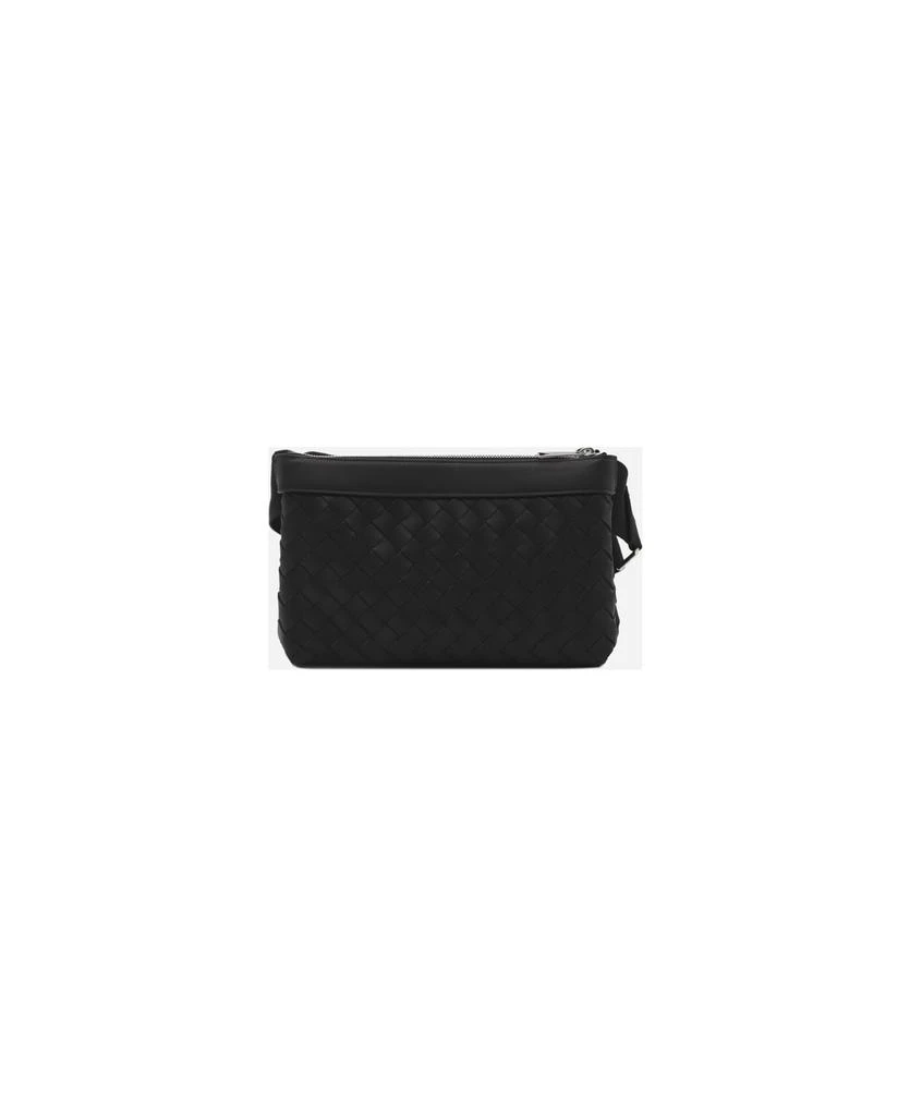 商品Bottega Veneta|Leather Shoulder Bag With All-over Woven Pattern,价格¥9553,第3张图片详细描述