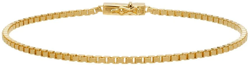 商品Tom Wood|Gold Medium Square Bracelet,价格¥552,第1张图片