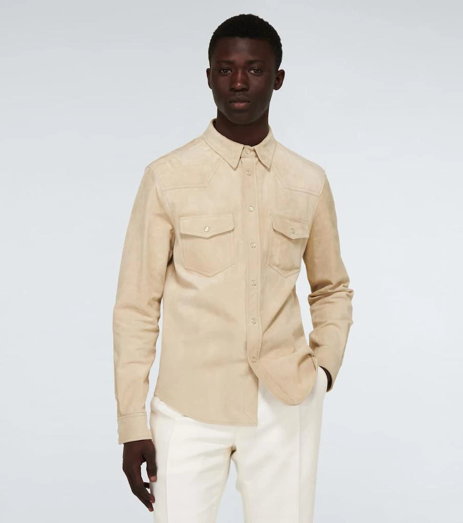 商品Tom Ford|西部风皮革长袖衬衫,价格¥30378,第3张图片详细描述