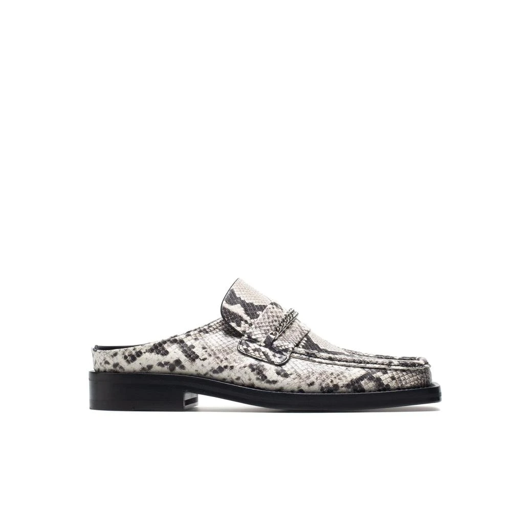 商品Martine Rose|Martine Rose Square Toe Mule Faux Snake,价格¥4735,第1张图片