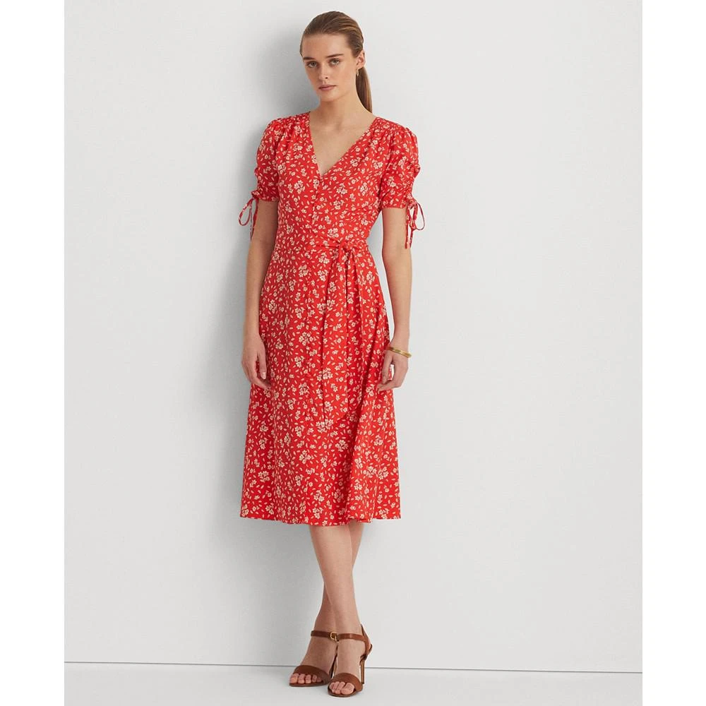 商品Ralph Lauren|Floral Crepe Midi Dress,价格¥748,第1张图片