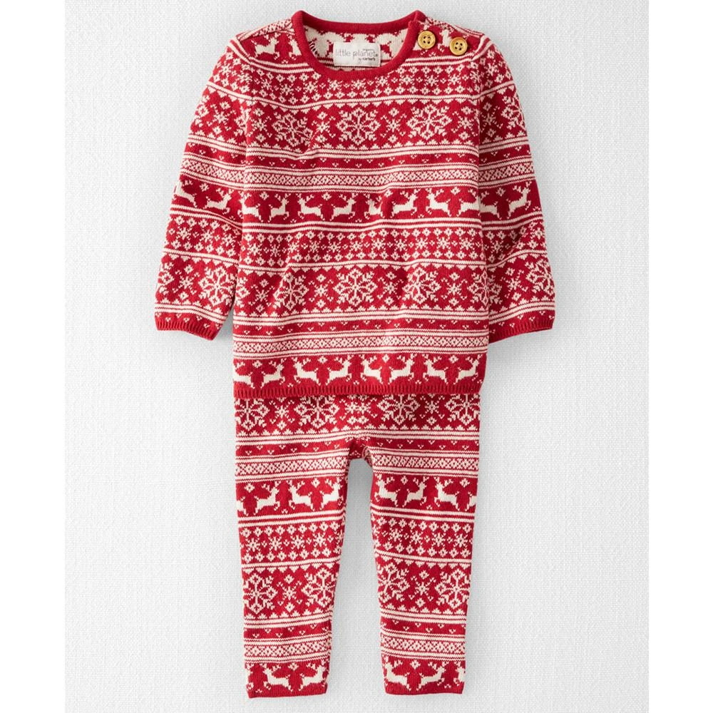 商品Carter's|Baby Boys or Baby Girls Organic Fair Isle Sweater and Pants, 2 Piece Set,价格¥271,第1张图片