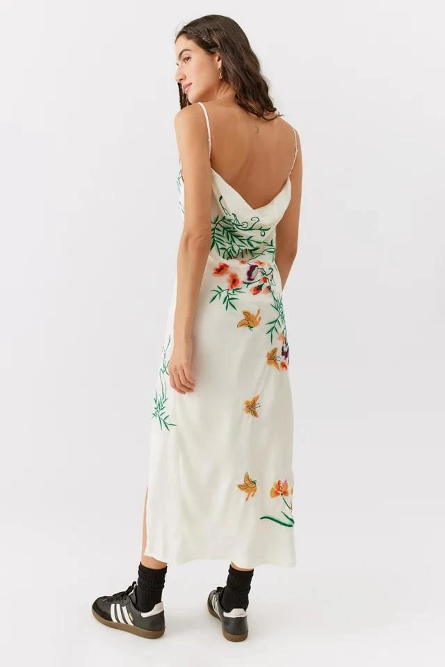 商品Urban Outfitters|UO Phoenix Embroidered Midi Dress,价格¥224,第2张图片详细描述