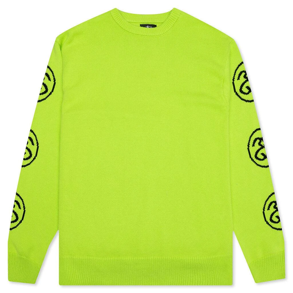 商品STUSSY|Stussy SS-Link Sweater - Lime,价格¥1139,第1张图片