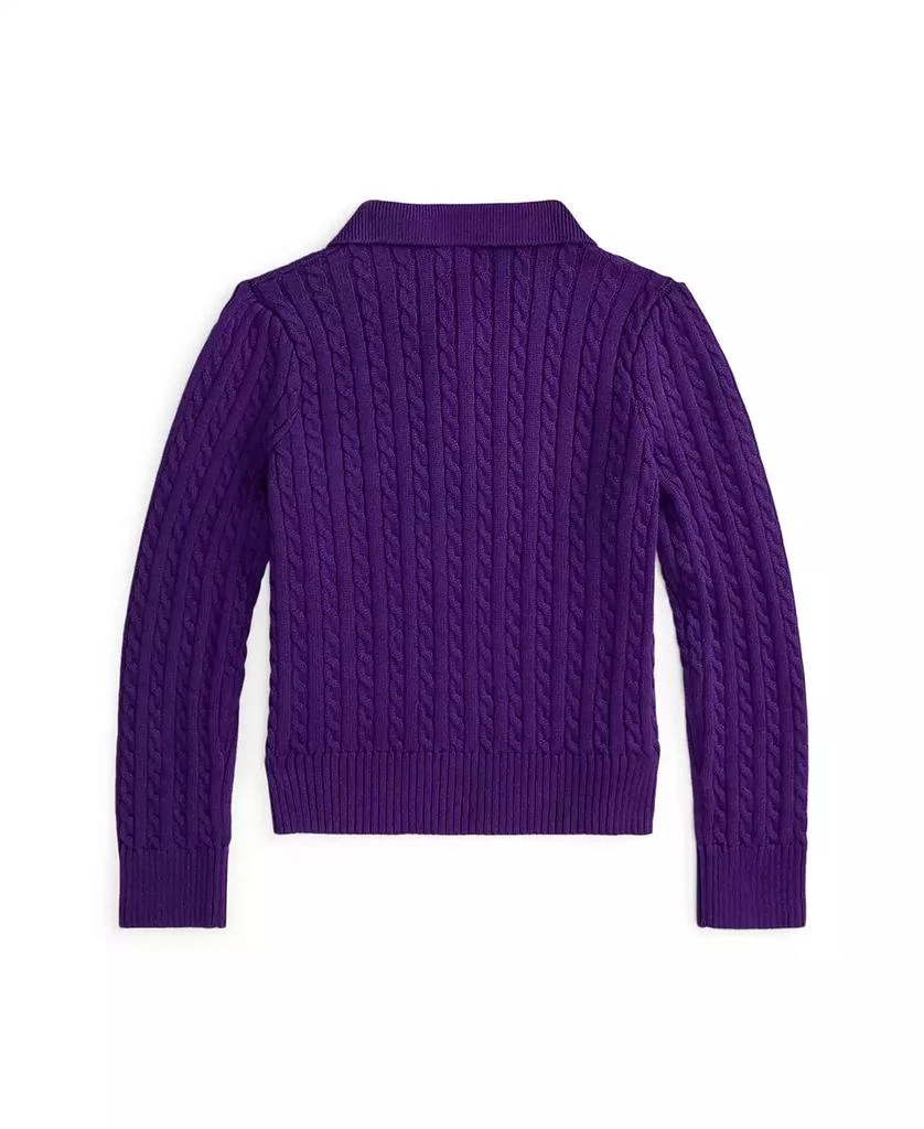 商品Ralph Lauren|Girls 2T-6X Mini-Cable Polo Sweater,价格¥325,第2张图片详细描述