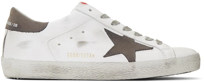 商品Golden Goose|White & Grey Superstar Sneakers,价格¥3609,第1张图片