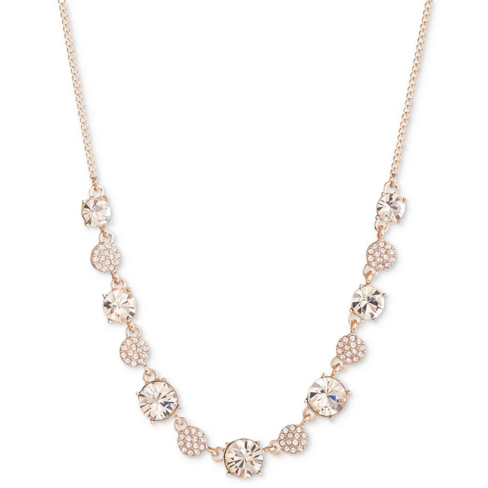 商品Givenchy|Silver-Tone Pavé Disc & Blue Crystal Statement Necklace, 16" + 3" extender,价格¥126,第1张图片