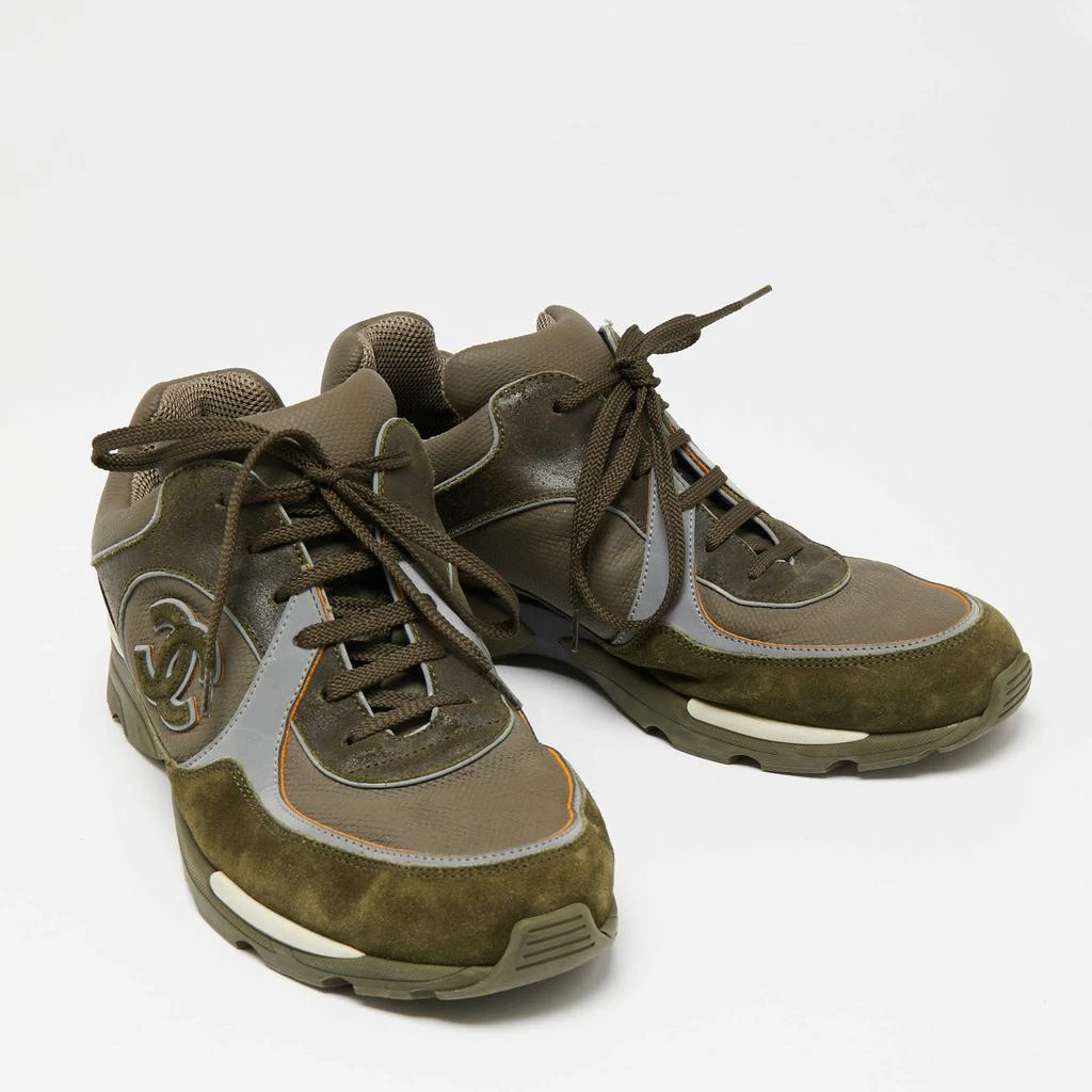 商品[二手商品] Chanel|Chanel Multicolor Suede and Leather CC Low-Top Sneakers Size 43,价格¥3380,第4张图片详细描述