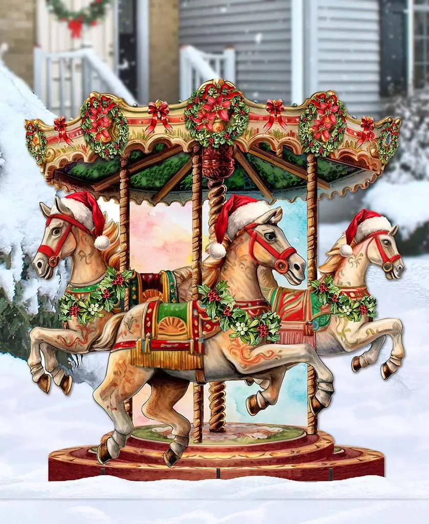 Christmas Carousel 32" Christmas Outdoor Yard Decor G. DeBrekht 商品