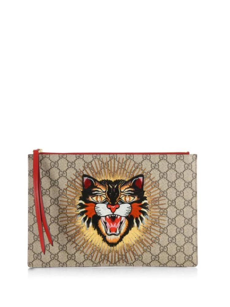 商品Gucci|Sequin Angry Cat GG Supreme Pouch,价格¥4776,第1张图片